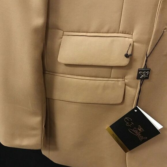 MEN'S E J SAMUEL TAUPE 1B SINGLE BREAST SUIT 42R - Picture 3 of 7